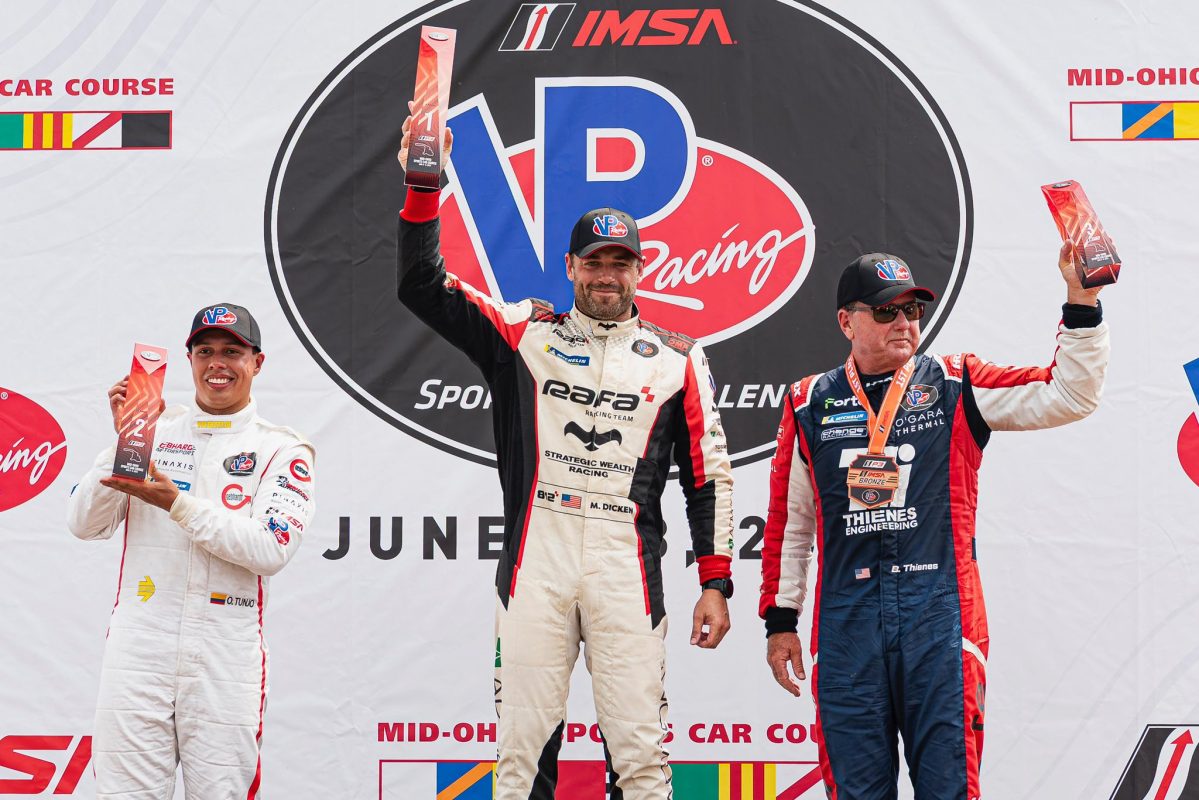 Victory at Mid Ohio podium picture